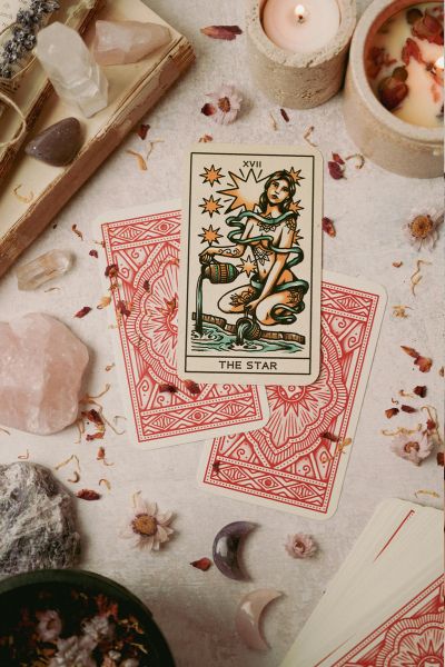 Tarot cards against light background - landscape